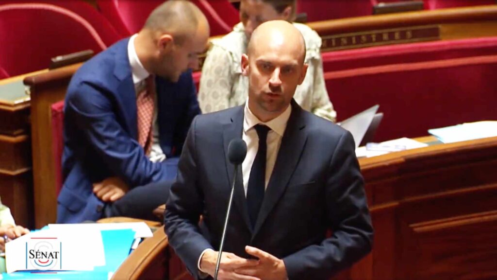 Jean-Noël Barrot au Sénat // Source : Sénat Jean-Noël Barrot au Sénat // Source : Sénat