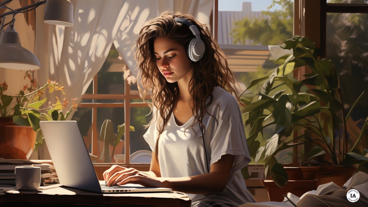 Une personne devant son ordinateur portable // Source : Midjourney Une personne devant son ordinateur portable // Source : Midjourney