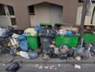 Une rue du 20e arrondissement prise en photo pendant la grève des éboueurs // Source : Gmaps
