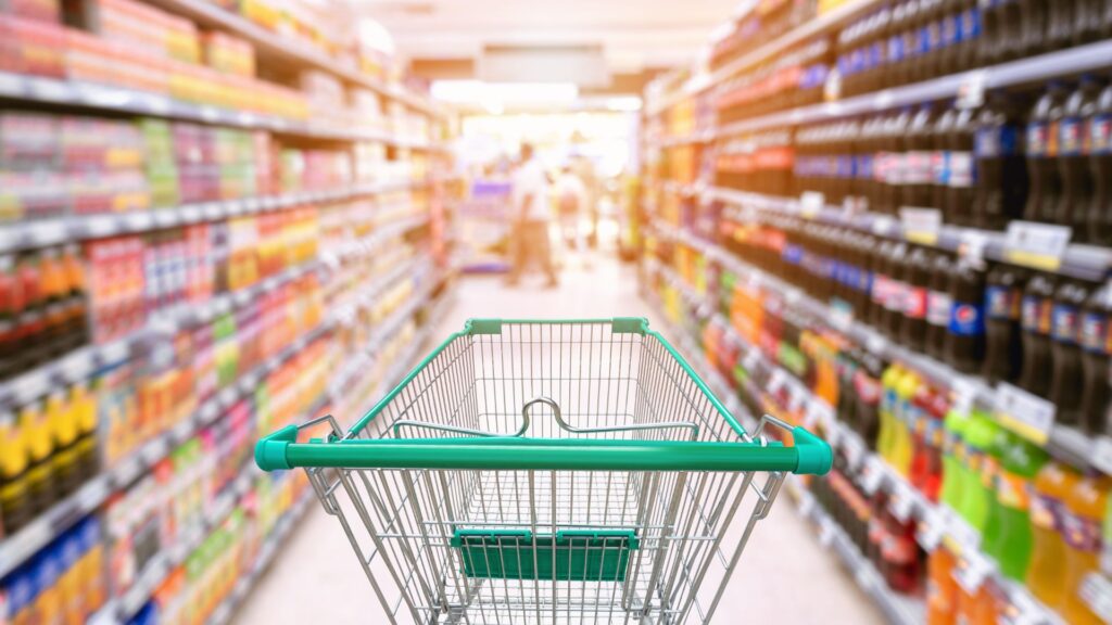 Illustration d'un supermarché. // Source : Canva Illustration d'un supermarché. // Source : Canva