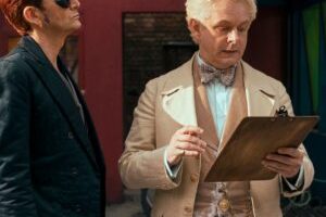 David Tennant et Michael Sheen dans Good Omens // Source : Prime Video David Tennant et Michael Sheen dans Good Omens // Source : Prime Video