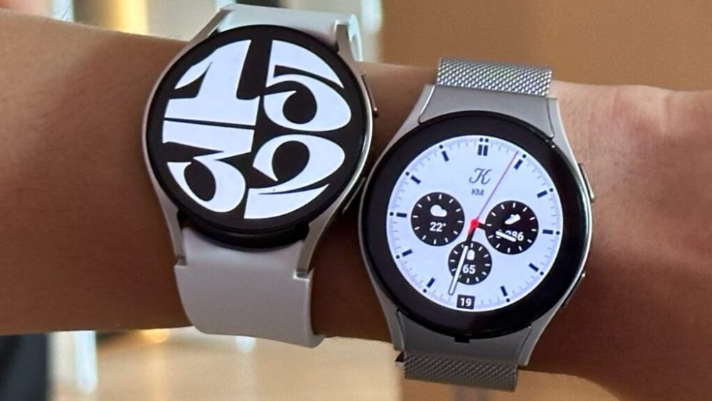 La Galaxy Watch 6 à gauche, la Galaxy Watch 5 à droite. La Galaxy Watch 6 à gauche, la Galaxy Watch 5 à droite.