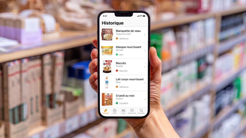 L'app pour tester les produits alimentaires. // Source : Yuka L'app pour tester les produits alimentaires. // Source : Yuka