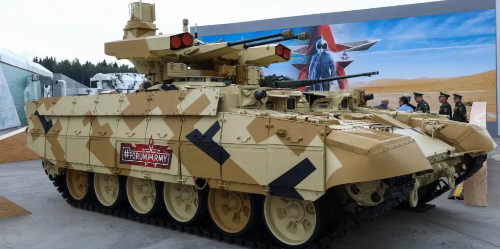 Le « Terminator » a été déployé pour la première fois en Ukraine lors de l'invasion russe. // Source : TASS Le « Terminator » a été déployé pour la première fois en Ukraine lors de l'invasion russe. // Source : TASS