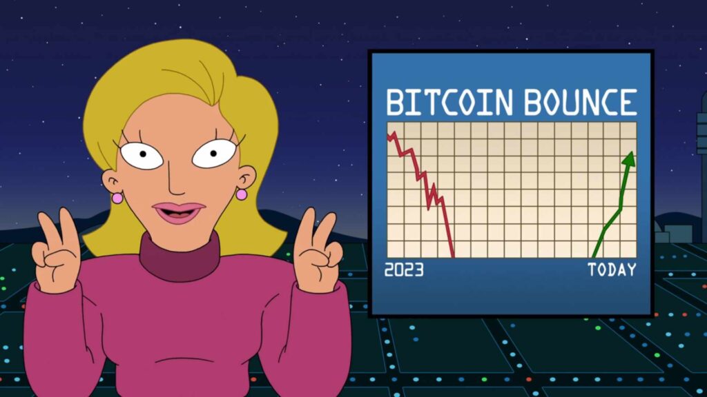 Le bitcoin va retrouver un prix record en 3023, seulement Futurama // Source : Disney+ Le bitcoin va retrouver un prix record en 3023, seulement Futurama // Source : Disney+