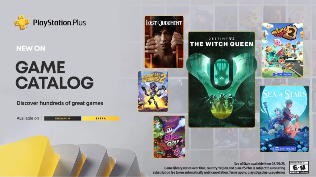 PlayStation Plus Extra et Premium en août 2023 // Source : Sony
