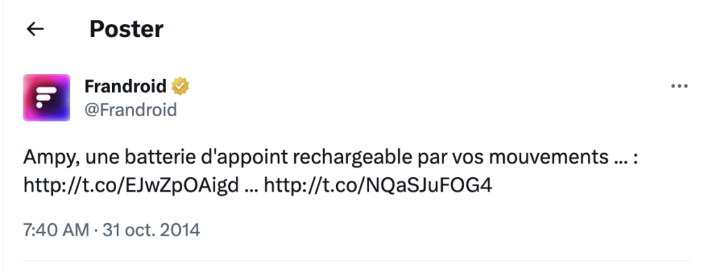 Certains tweets de nos confrères de Frandroid sont aussi victimes du bug. Certains tweets de nos confrères de Frandroid sont aussi victimes du bug.