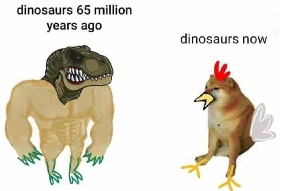 Les dinosaures avant VS les dinosaures maintenant