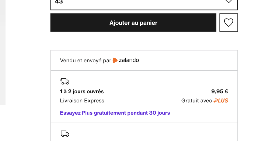 Quand la mention « vendu et envoyé par Zalando » est écrite, Zalando pense qu'il ne devrait pas être considéré comme un grand service du web mais comme un magasin. Quand la mention « vendu et envoyé par Zalando » est écrite, Zalando pense qu'il ne devrait pas être considéré comme un grand service du web mais comme un magasin.