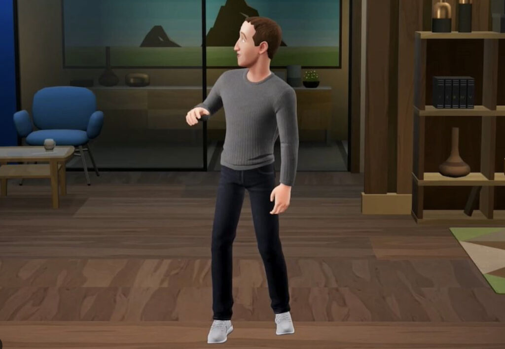 L'avatar de Mark Zuckerberg avec des jambes. // Source : Meta Connect L'avatar de Mark Zuckerberg avec des jambes. // Source : Meta Connect
