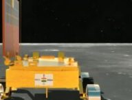 Vue d'artiste du rover Pragyan sur la Lune. // Source : Via X @chandrayaan_3