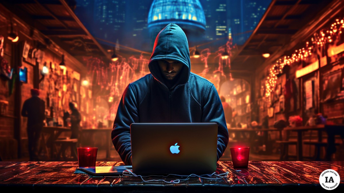 Les failles dans MacOS se vendent très cher sur le dark web. // Source : Numerama avec Midjourney Les failles dans MacOS se vendent très cher sur le dark web. // Source : Numerama avec Midjourney
