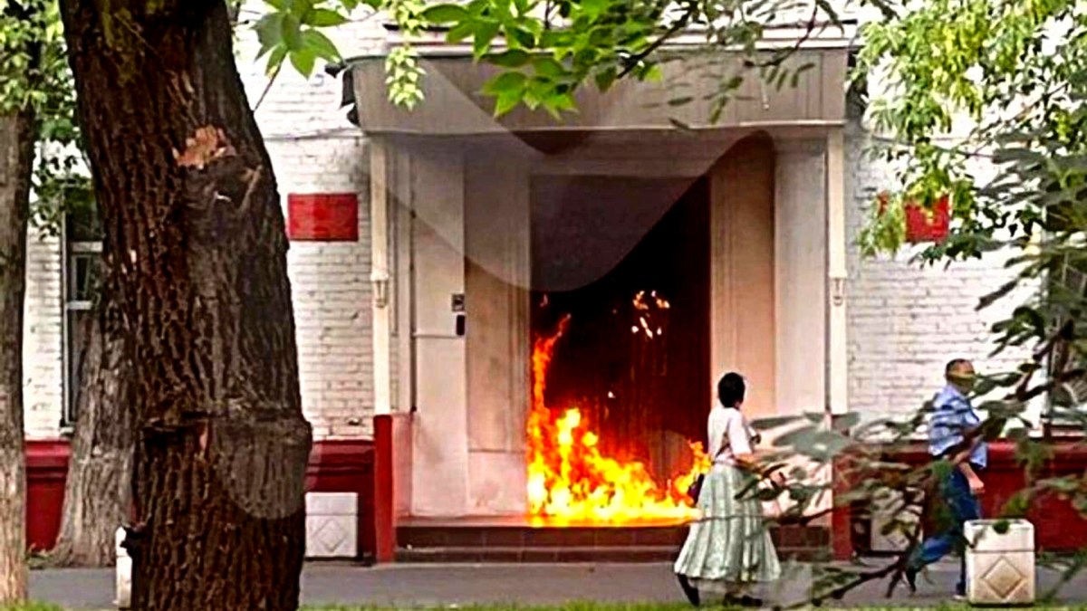 Un bureau d'enrôlement en Russie le 31 juillet. // Source : Telegram Un bureau d'enrôlement en Russie le 31 juillet. // Source : Telegram