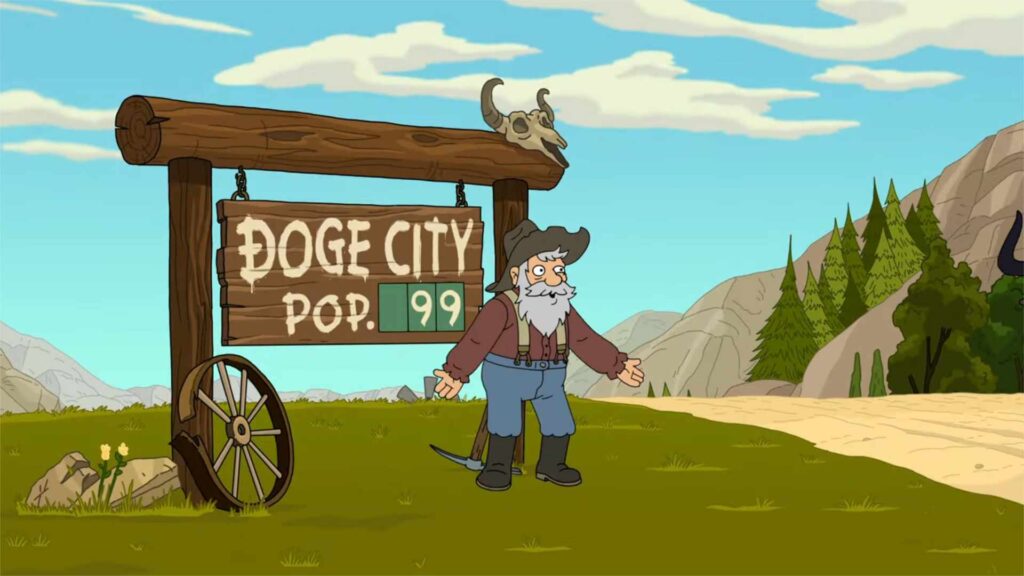 La vibrante ville de Doge City // Source : Disney+ La vibrante ville de Doge City // Source : Disney+