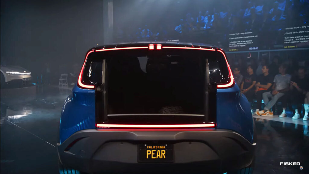 Coffre houdini du Fisker Pear // Source : Fisker Coffre houdini du Fisker Pear // Source : Fisker