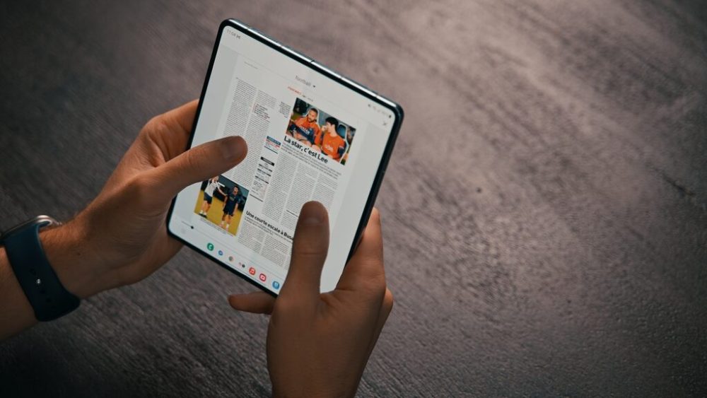 Samsung Galaxy Z Fold 5 // Source : Thomas Ancelle / Numerama Samsung Galaxy Z Fold 5 // Source : Thomas Ancelle / Numerama