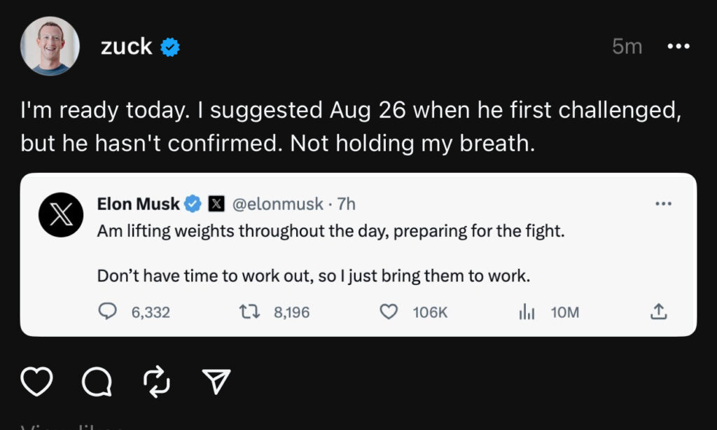 La réponse de Mark Zuckerberg. La réponse de Mark Zuckerberg.