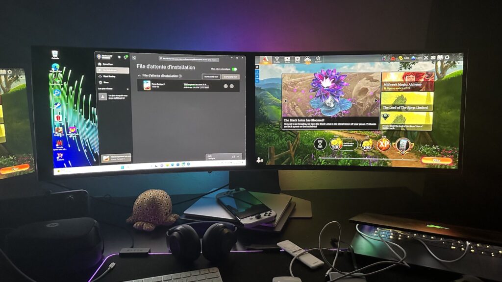 Écran Samsung Odyssey G9 // Source : Maxime Claudel pour Numerama Écran Samsung Odyssey G9 // Source : Maxime Claudel pour Numerama