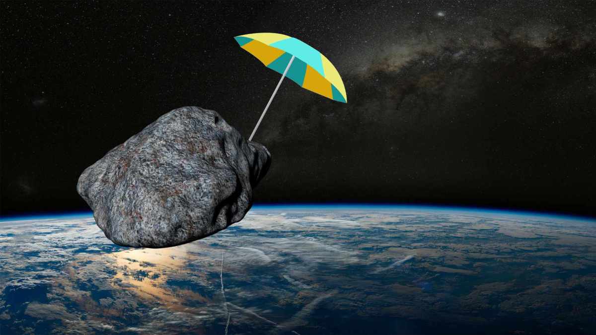 Un scientifique veut utiliser un parasol et un astéroïde pour lutter contre le réchauffement climatique // Source : Pixabay / Numerama Un scientifique veut utiliser un parasol et un astéroïde pour lutter contre le réchauffement climatique // Source : Pixabay / Numerama