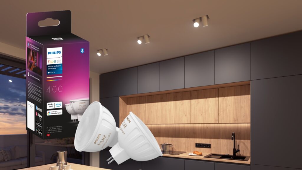 Les petits connecteurs GU5.3 arrivent enfin chez Philips Hue. // Source : Philips Hue Les petits connecteurs GU5.3 arrivent enfin chez Philips Hue. // Source : Philips Hue