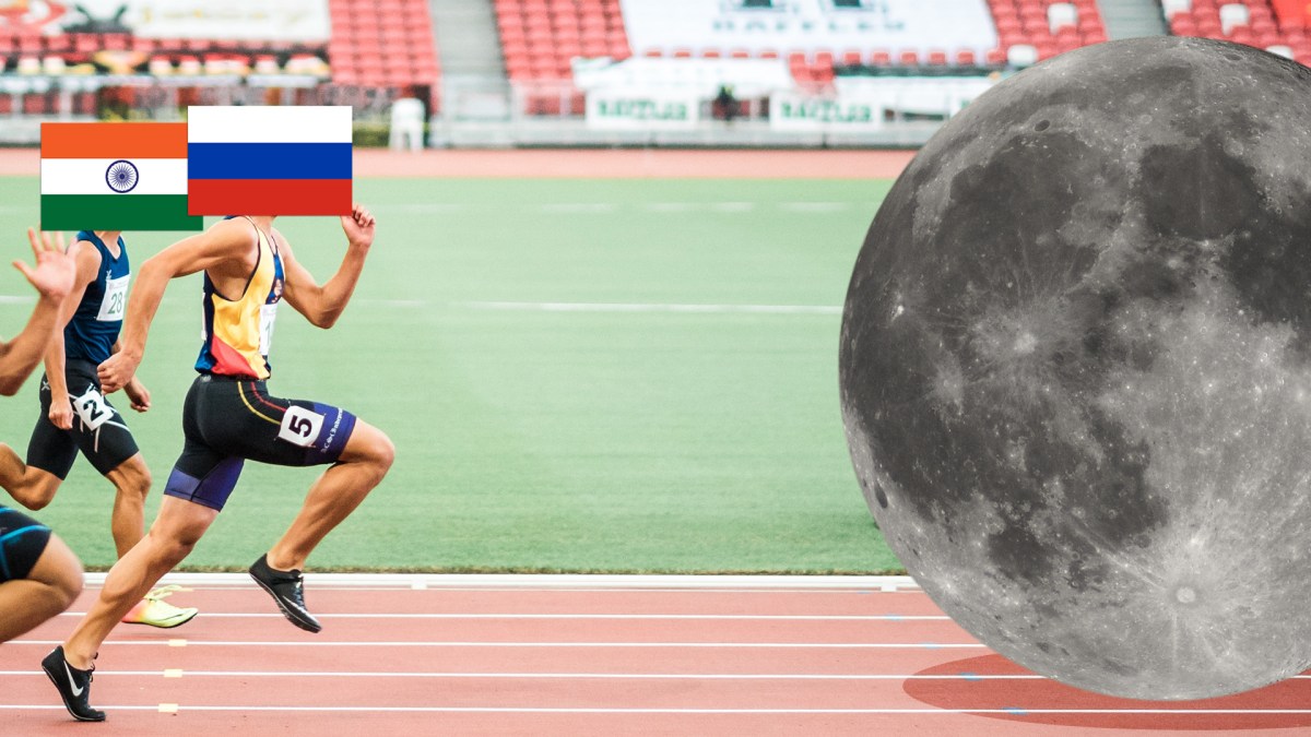 La « course » à la Lune. // Source : Montage Numerama // Unsplash/https://unsplash.com/fr/photos/HgoKvtKpyHA La « course » à la Lune. // Source : Montage Numerama // Unsplash/https://unsplash.com/fr/photos/HgoKvtKpyHA