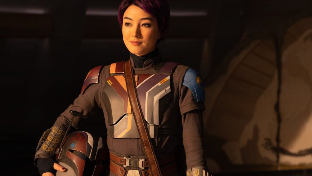 Sabine dans son costume de Mandalorienne dans Star Wars Ahsoka. // Source : Lucasfilms/Disney+ Sabine dans son costume de Mandalorienne dans Star Wars Ahsoka. // Source : Lucasfilms/Disney+