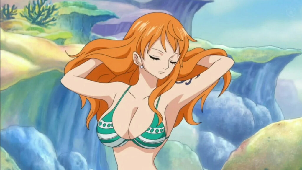 Nami, un exemple typique de la sur-sexualisation des personnages féminins dans One Piece // Source : One Piece Nami, un exemple typique de la sur-sexualisation des personnages féminins dans One Piece // Source : One Piece
