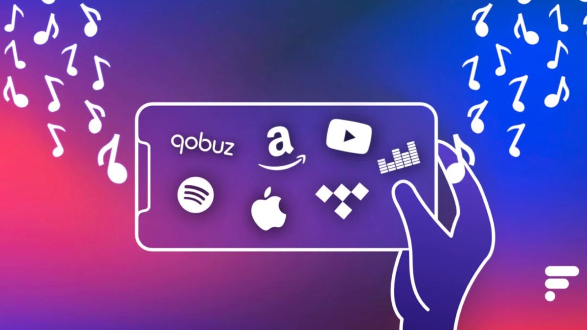 Apple Music, Spotify, YouTube Music, Deezer, Tidal, Amazon Music, Qobuz // Source : Frandroid Apple Music, Spotify, YouTube Music, Deezer, Tidal, Amazon Music, Qobuz // Source : Frandroid