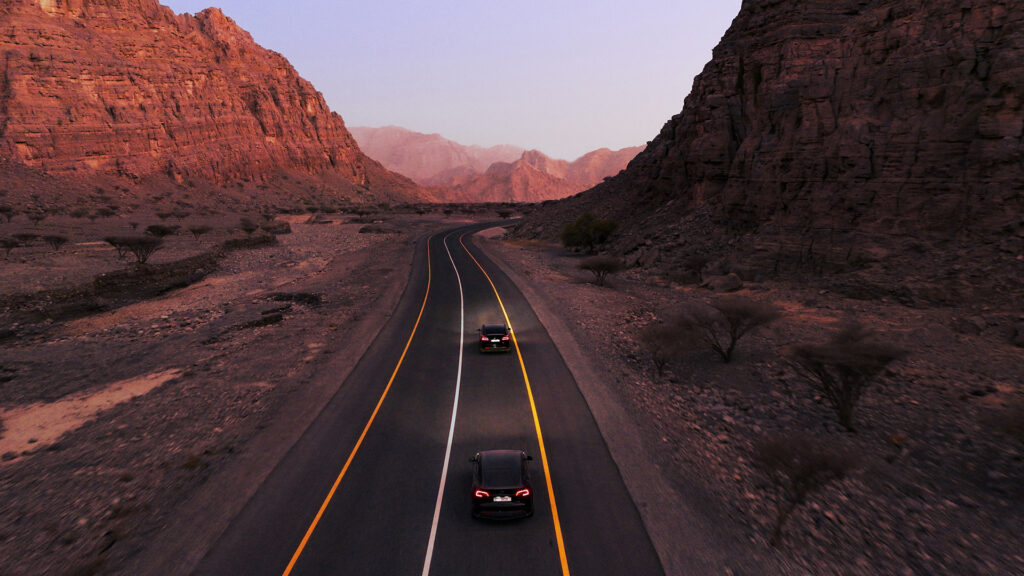 Tesla sur les routes américaines // Source : Tesla Tesla sur les routes américaines // Source : Tesla