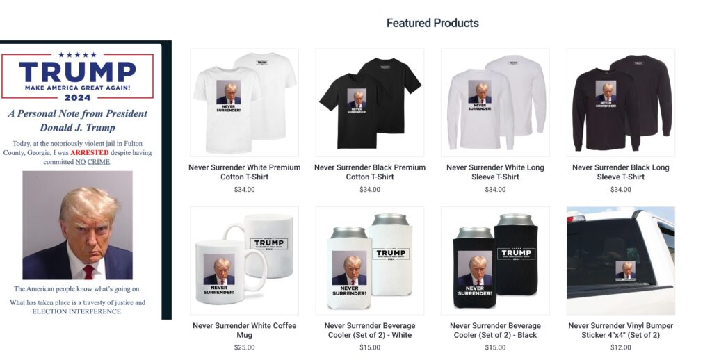 Un appel aux dons, un appel à destituer « Biden le corrompu », des t-shirts avec sa photo en prison… Donald Trump n'a pas traîné. Un appel aux dons, un appel à destituer « Biden le corrompu », des t-shirts avec sa photo en prison… Donald Trump n'a pas traîné.
