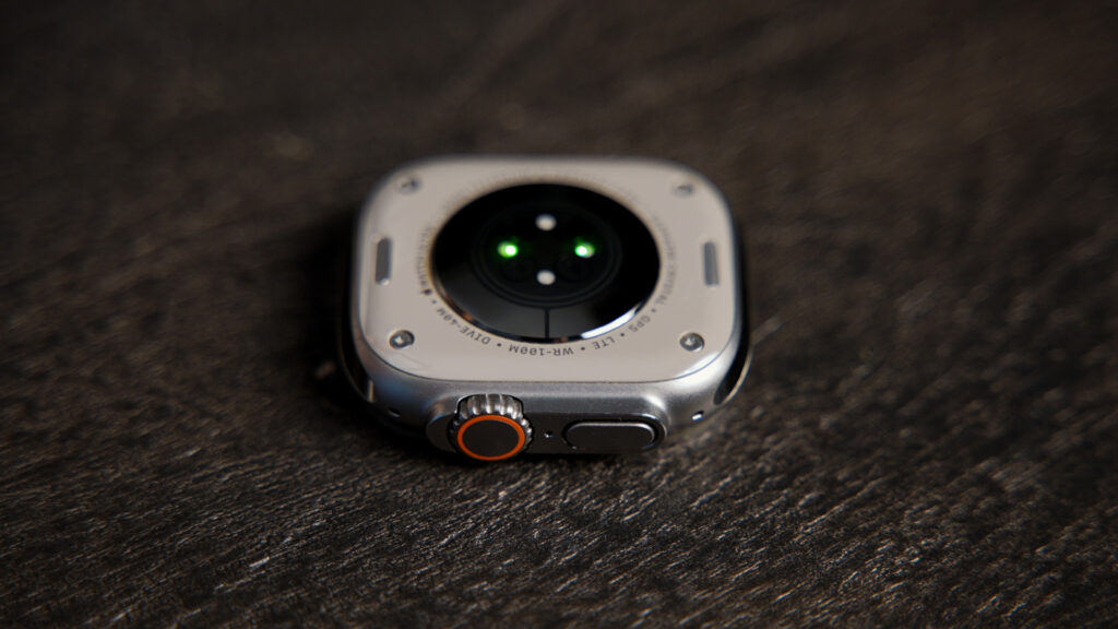 Les matériaux de l'Apple Watch Ultra sont extrêmement qualitatifs. // Source : Thomas Ancelle / Numerama Les matériaux de l'Apple Watch Ultra sont extrêmement qualitatifs. // Source : Thomas Ancelle / Numerama