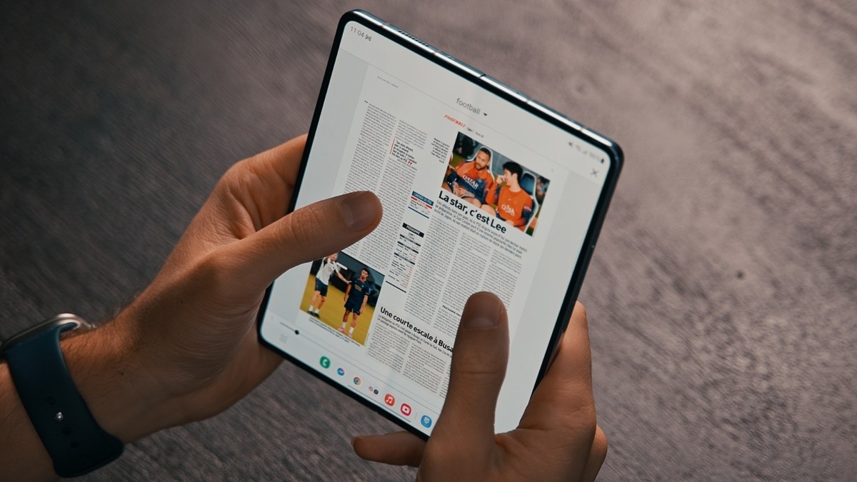 Samsung Galaxy Z Fold 5 // Source : Thomas Ancelle / Numerama Samsung Galaxy Z Fold 5 // Source : Thomas Ancelle / Numerama