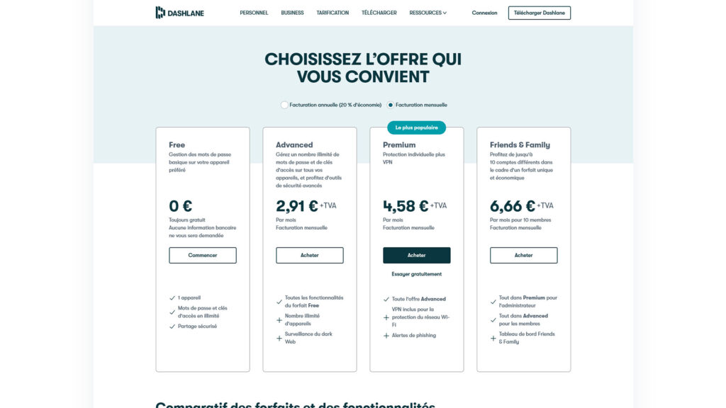 abonnement dashlane abonnement dashlane