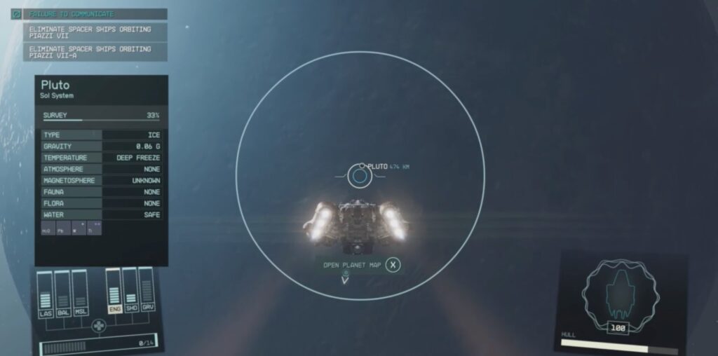 Elle vole pendant 7 heures dans Starfield et se rapproche de Pluton // Source : Capture Twitch Elle vole pendant 7 heures dans Starfield et se rapproche de Pluton // Source : Capture Twitch