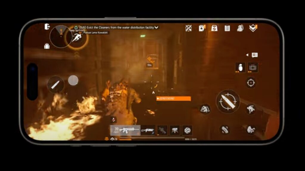 Le gaming sur l'iPhone 15 Pro // Source : Capture d'écran Le gaming sur l'iPhone 15 Pro // Source : Capture d'écran