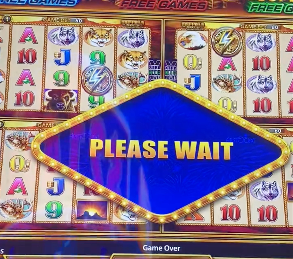 Les machines à sous en panne. // Source : X / Las Vegas Loccaly Les machines à sous en panne. // Source : X / Las Vegas Loccaly