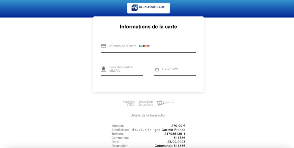 Un site d'achat ne va jamais vous rediriger vers une page de la banque populaire pour entrer vos identifiants. // Source : Numerama Un site d'achat ne va jamais vous rediriger vers une page de la banque populaire pour entrer vos identifiants. // Source : Numerama