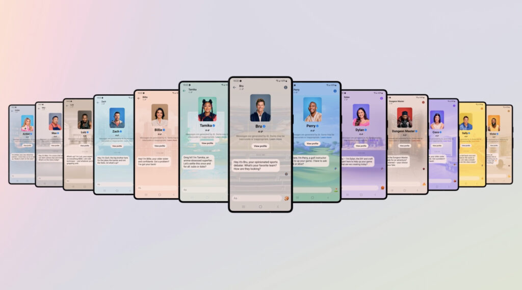 Les personnalités de Meta AI ont le même visage que des célébrités. Les personnalités de Meta AI ont le même visage que des célébrités.