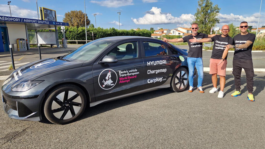 Record Traversée de l'Europe en Ioniq 6 // Source : La Chaine EV Record Traversée de l'Europe en Ioniq 6 // Source : La Chaine EV