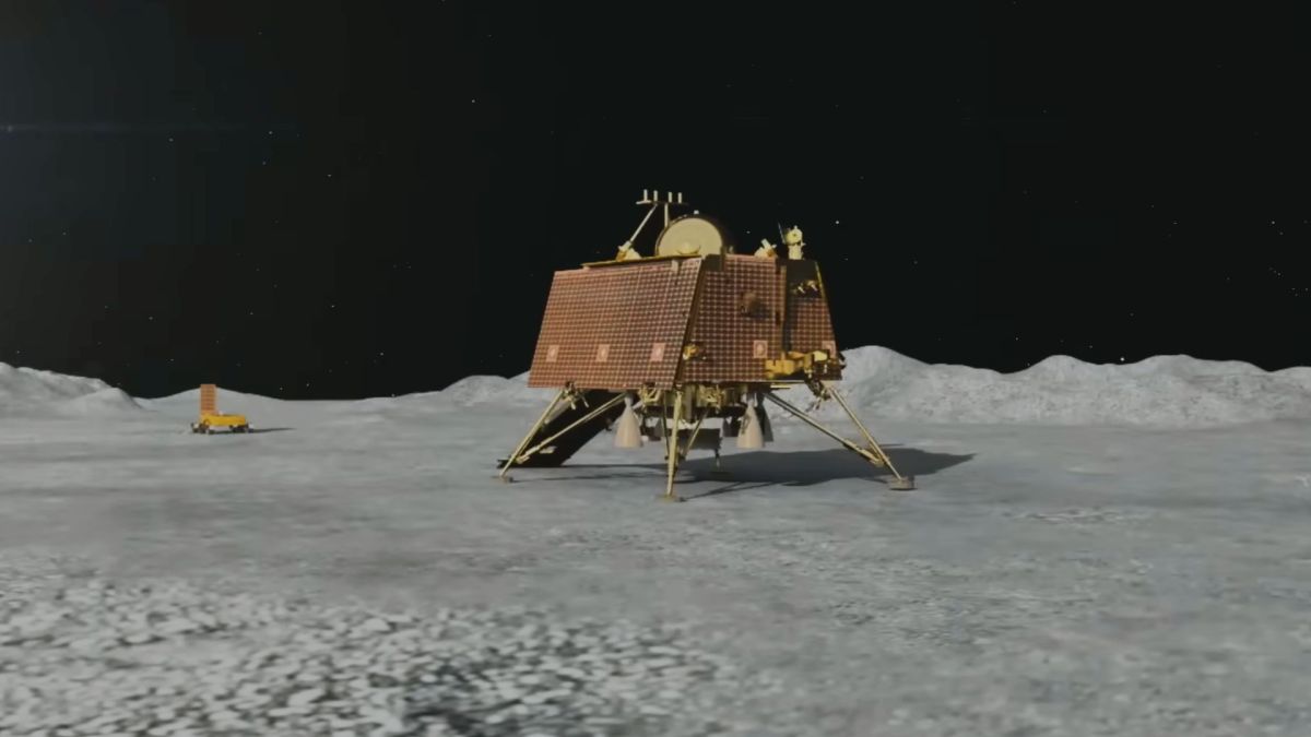 Chandrayaan-3 sur la Lune. // Source : ISRO Chandrayaan-3 sur la Lune. // Source : ISRO