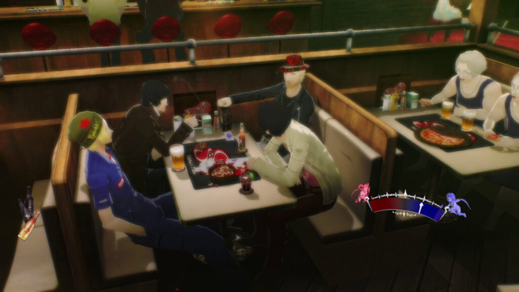 Les phasede casse tête dans Catherine sont entrecoupé de scènes de bar souvent drôle et reposantes // Source : Nintendo Les phasede casse tête dans Catherine sont entrecoupé de scènes de bar souvent drôle et reposantes // Source : Nintendo