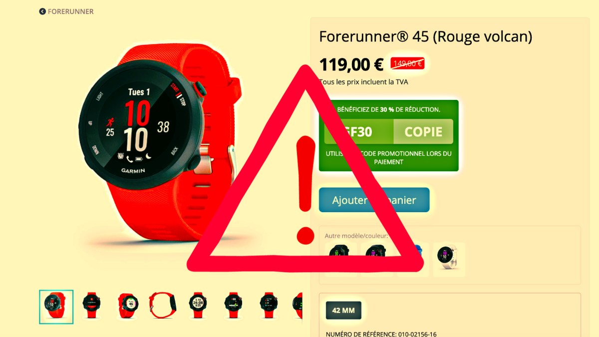 Attention à ces sites usurpant la marque Garmin. // Source : Numerama Attention à ces sites usurpant la marque Garmin. // Source : Numerama