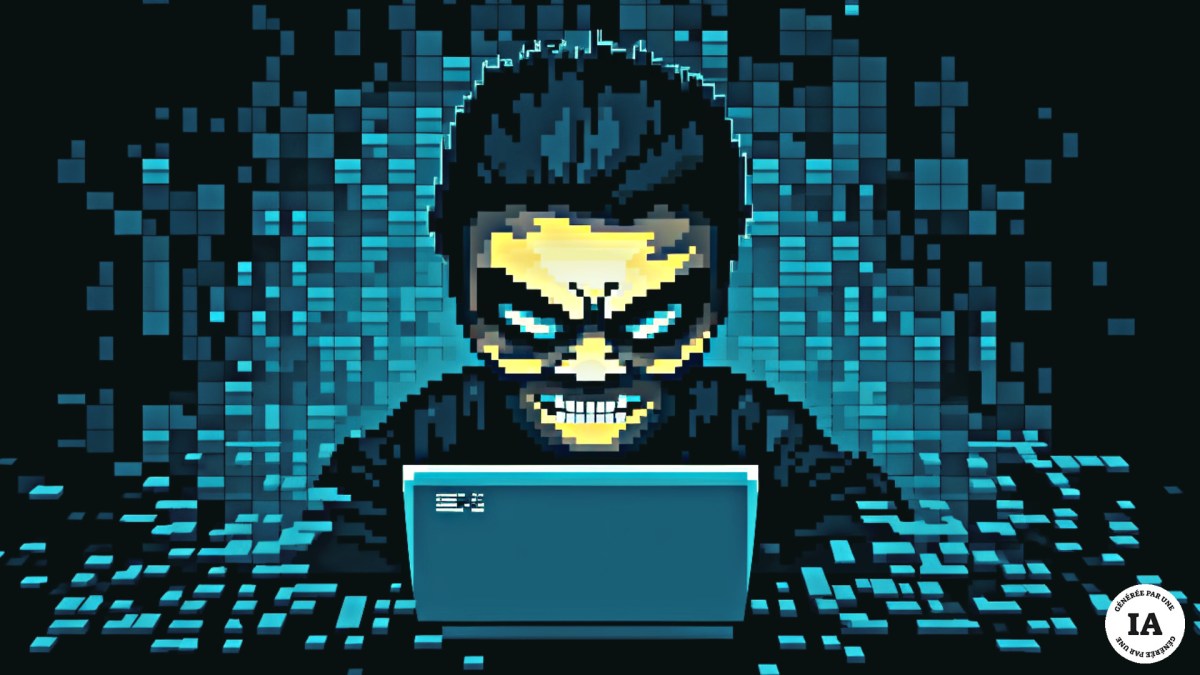 Les hacktivistes passent leur temp à harceler des cibles. // Source : Numerama avec Midjourney Les hacktivistes passent leur temp à harceler des cibles. // Source : Numerama avec Midjourney