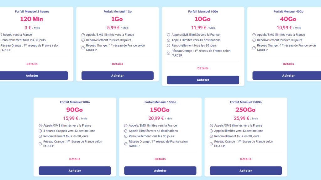 Les clients existantsont accès à un large choix de forfait pour combler toutes les situations // Source : LEbara Les clients existantsont accès à un large choix de forfait pour combler toutes les situations // Source : LEbara