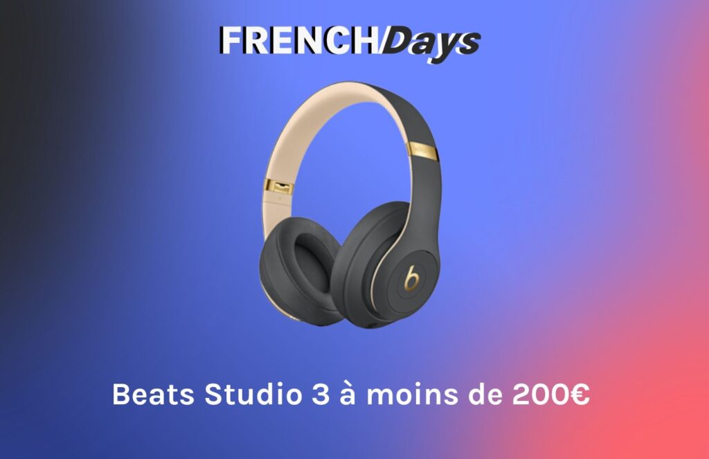 Casque audio Beats Studio 3 couleur gris ombre // Source : montage Numerama Casque audio Beats Studio 3 couleur gris ombre // Source : montage Numerama