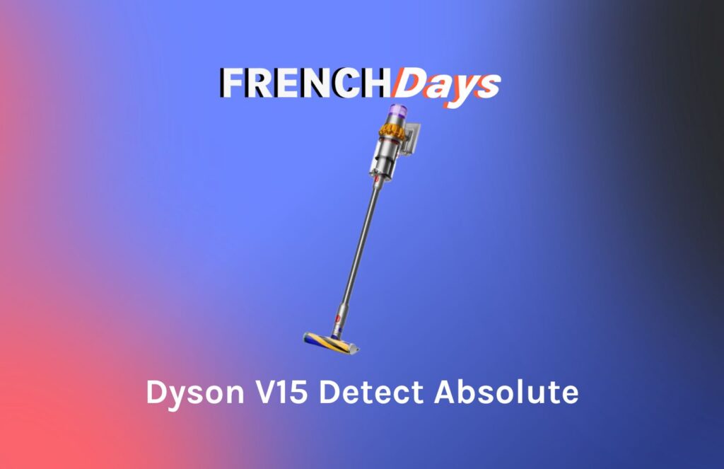 Le Dyson V15 Detect Absolute est l'un des meilleurs aspirateurs balais // Source : montage Numerama Le Dyson V15 Detect Absolute est l'un des meilleurs aspirateurs balais // Source : montage Numerama