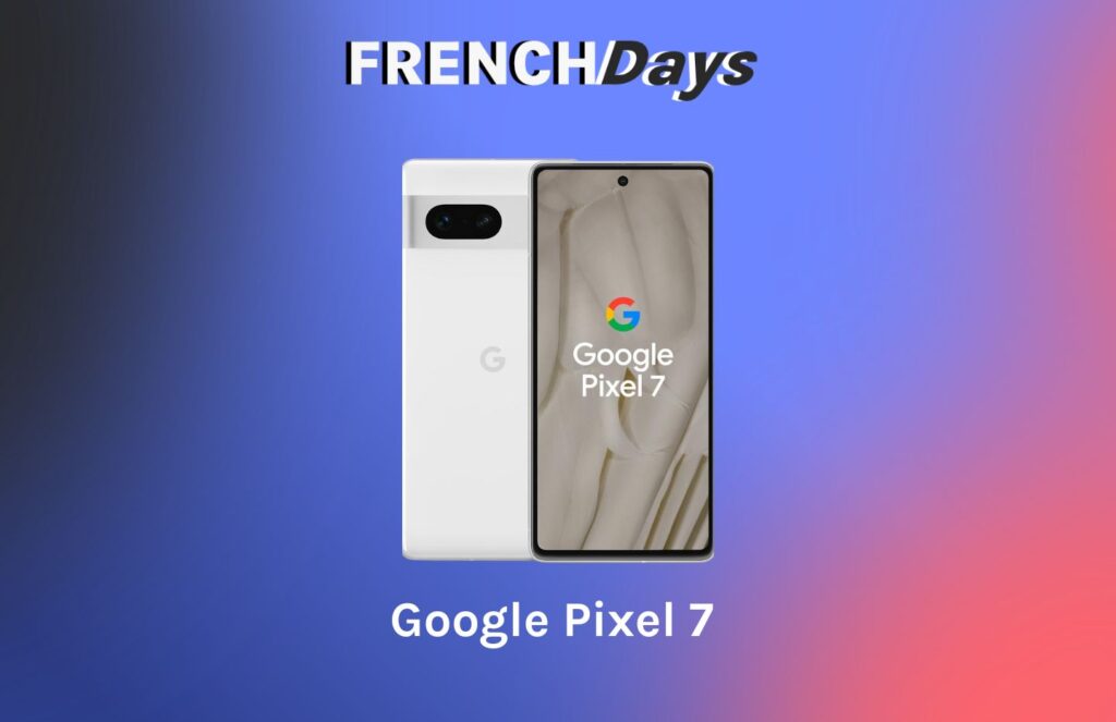 Le Google Pixel 7, coloris Neige, est à 469 € sur Amazon // Source : montage Numerama Le Google Pixel 7, coloris Neige, est à 469 € sur Amazon // Source : montage Numerama