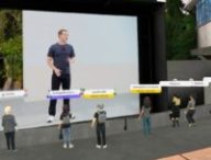 LA conférence Meta COnnect de MArk Zuckerberg dans le métavers Horizon Worlds. // Source : Numerama