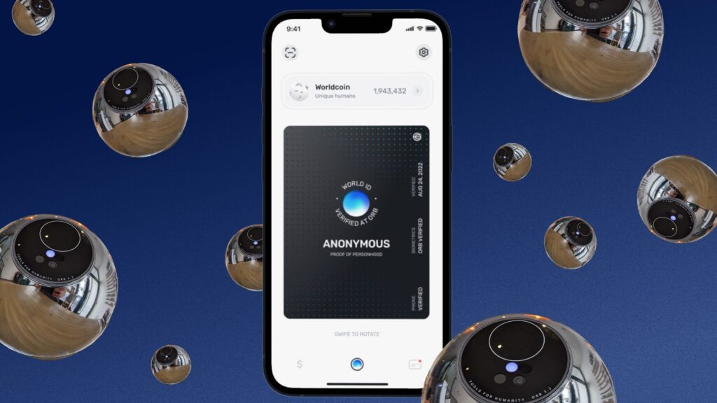 La preuve d'humanité, la World ID, délivrée par Worldcoin // Source : Montage Numerama La preuve d'humanité, la World ID, délivrée par Worldcoin // Source : Montage Numerama