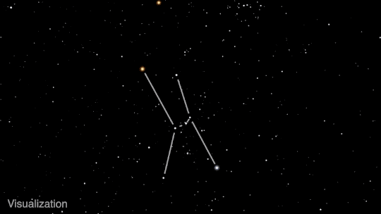 Visualisation : si on change de point de vue, les étoiles ne dessinent plus la constellation telle qu'on la connaît. // Source : F. Summers/STScI Visualisation : si on change de point de vue, les étoiles ne dessinent plus la constellation telle qu'on la connaît. // Source : F. Summers/STScI
